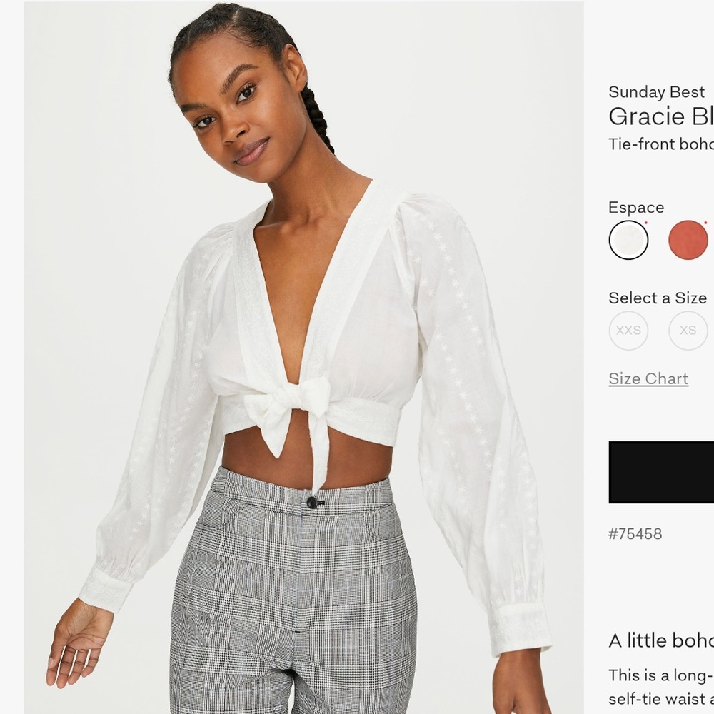 Aritzia Gracie Blouse size XS NWT